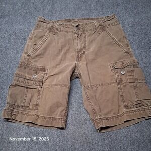Levis White‎ Tab Cargo Shorts Size 30 Brown 10" Inseam Skater Y2K